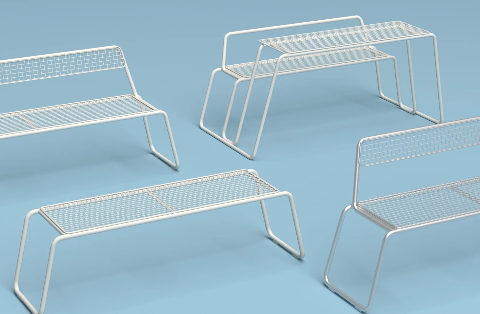lavice a lavičky Line Solo, product line venkovního sezení, produktový design ing. arch. Pavla Tylichová